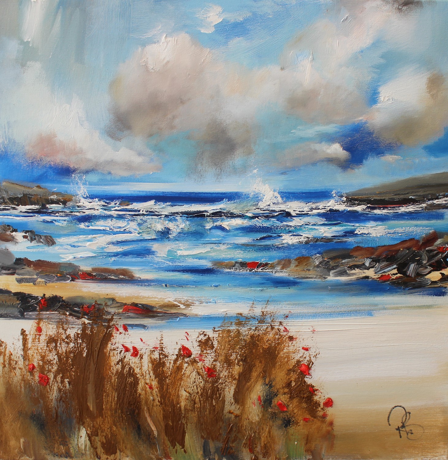 'It's Blustery by the Sea' by artist Rosanne Barr